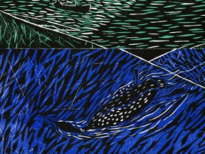 Reality and Reflection is among the woodcut prints by Brian Hoad featured in the “Simulated Instances” exhibition at Union Gallery in the Stauffer Library on the Queen’s University campus. (Supplied photo)