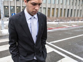 Sabastian Prosa is pictured outside court during his drunk driving trial. (CRAIG ROBERTSON, Toronto Sun files)