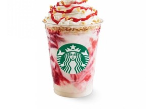 Starbucks Australia introduced a cheese flavoured syrup that goes into their Strawberry Cheesecake Frappuccino. (Starbucks Australia)