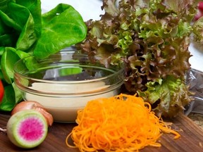 Tahini salad dressing prepared by Jill Wilcox at Jill's Table in London, Ontario on Friday January 2, 2015. (CRAIG GLOVER/The London Free Press/QMI Agency)