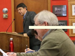 BRUCE BELL/The Intelligencer
Bill Simpson, chief development officer of the Drake Devonshire Inn, told Prince Edward County’s committee of the whole the company is trying to solve parking problems since opening in the fall.