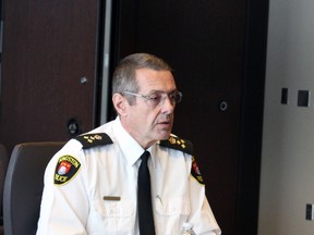Kingston Police Chief Gilles Larochelle said the 2015 budget is primarily focused on maintenance. (Steph Crosier, The Whig-Standard)