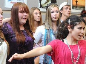 Testimonials from youngsters that benefit from Sarnia-Lambton Rebound are part of the charity's annual Hearts for Youth Gala fundraiser, coming up Feb. 7. Here, youth with Rebound rehearse for a play in this file photo from 2012.(File photo)