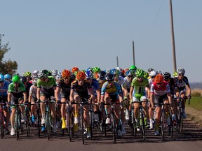 The Tour of Alberta makes its way through the Alberta countryside during the 2014 event. (Megan Voss, QMI Agency)