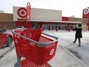 Target Canada announces it will close 133 Canadian retail stores like this one located at Shoppers' World near Danforth and Victoria Park Aves. on Jan. 15, 2015 in Toronto. (Jack Boland/Toronto Sun)