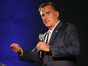 Mitt Romney speaks in Raleigh, North Carolina October 29, 2014. REUTERS/Chris Keane