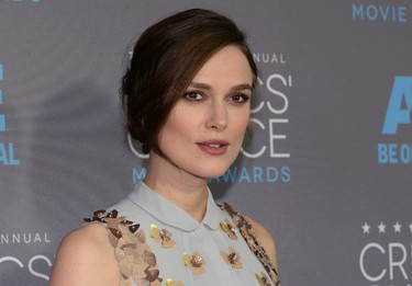 Actress Kiera Knightley, from the film "The Imitation Game," arrives at the 20th Annual Critics' Choice Movie Awards in Los Angeles, California January 15, 2015.   REUTERS/Kevork Djansezian
