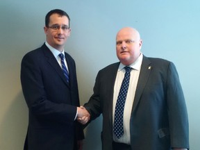 Former Toronto mayor Rob Ford announced on Friday that he is supporting Lambton-Kent-Middlesex MPP Monte McNaughton for the Ontario Progressive Conservative leadership race.