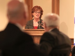 Loyalist College president Maureen Piercy speaks about the new Entrepreneurial Studies — Business Launch program, Thursday, Jan. 15, 2015 at the community college. - Emily Mountney-Lessard/The Intelligencer/QMI Agency