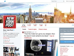 New York Post's Twitter page. (Website Screenshot)