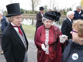 Jason Miller/Intelligencer File Photo
Re-enactors Brian and Renee Porter, in character as Sir John A. and Lady Agnes Macdonald, greet guests during the Murray Canal's 125th anniversary celebration in Carrying Place in 2014.