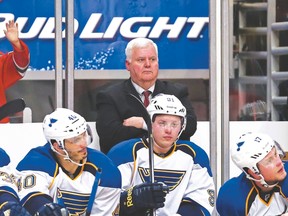 St. Louis Blues coach Ken Hitchcock sees Barry Trotz-era Nashville Predators defensive schemes when he sees the Leafs play. (AFP file)