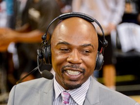 Greg Anthony, a former NBA player who became a basketball analyst for CBS following his playing days, was arrested Friday in Washington, D.C., for soliciting prostitution. (Noah Graham/NBAE via Getty Images/AFP/Files)