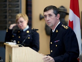 RCMP Assistant Commissioner Marlin Degrand updates the media at the RCMP K Division Headquarters, 11140 109 Street, on Saturday, January 17, 2015  in Edmonton, AB.  (TREVOR ROBB/EDMONTON SUN/QMI AGENCY)