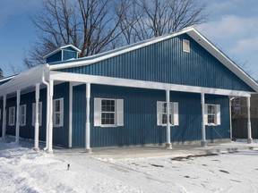 The distinctive blue exterior will greet customers of the soon-to-open Picard Peanuts at the intersection of Richmond Street and Medway Road north of London, Ontario on Wednesday January 14, 2015.
CRAIG GLOVER/The London Free Press/QMI Agency