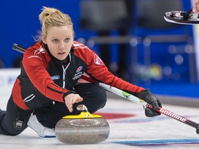 Allison Flaxey says her rink “took some bumps and bruises” preparing to defend its Ontario Scotties Tournament of Hearts crown. (JOEL LEMAY/QMI Agency)