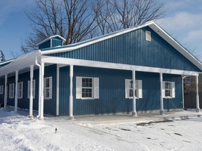 The distinctive blue exterior will greet customers of the soon-to-open Picard Peanuts north of London, Ont., on Jan. 14, 2015. (CRAIG GLOVER/QMI Agency)