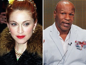 Madonna and Mike Tyson. (Reuters file photos)