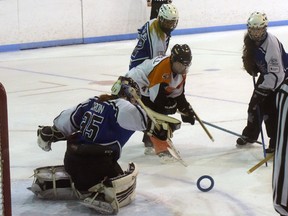 Tillsonburg's Taylor Campbell didn't score in Saturday's National Ringette League neutral site game in Tillsonburg, but the third-year Cambridge Turbos forward did get an assist. Campbell is currently seventh in scoring, but leads the Eastern Conference in assists. (CHRIS ABBOTT/TILLSONBURG NEWS)