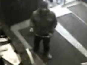 A framegrab of a man captured on video at a Moxie's near the scene of the fatal shooting of Toronto man Ritesh Thakur May 4, 2014 in Vaughan.