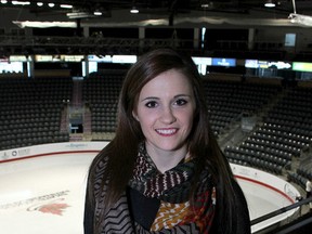 Former Canadian pairs skater Paige Lawrence is serving as an athletes ambassador at the 2015 Canadian Tire National Skating Championships at the Rogers K-Rock Centre this week.(Ian MacAlpine/The Whig-Standard)