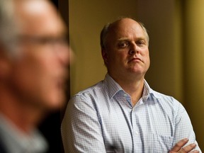 bob Green looks on in 2013 when the Oilers made him their director of amateur scouting. (Codie McLachlan, Edmonton Sun)