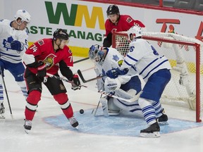 The struggling Maple Leafs are in Ottawa tonight for the latest chapter of the Battle of Ontario. (USA Today Sports)