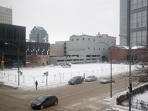This is the site of the former Carlton Inn in Winnipeg, across the street from the RBC Convention Centre.