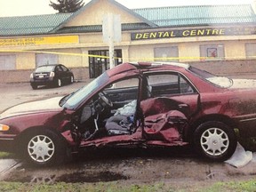 Eighty-six-year-old Eric Alm was killed in a crash when his west-bound 2002 Buick Century was hit May 24, 2013.  (COURT PHOTO)