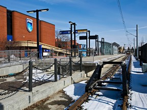 The LRT station at NAIT is seen under construction in Edmonton last year. The Metro Line is now tentatively expected to open this spring. (EDMONTON SUN/File)