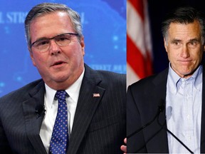 Jeb Bush (L) and Mitt Romney. 

(REUTERS)