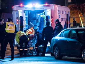 Two people were rushed to hospital with gunshot wounds after a shooting outside an apartment building at 4160 Bathurst St. (VICTOR BIRO/Special to the Toronto Sun)
