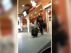 An unidentified woman threw a temper tantrum in B.C. (Facebook)