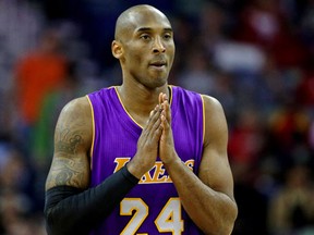Los Angeles Lakers guard Kobe Bryant (24) against the New Orleans Pelicans during the first quarter of a game at the Smoothie King Center.  Derick E. Hingle-USA TODAY Sports