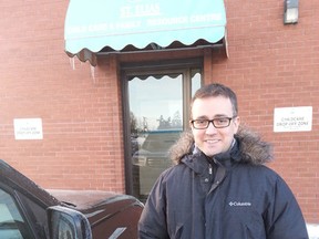 Steve Cote says he's upset that St. Elias Child Care and Resource Centre is closing down, his one son has been there for four years. Photo taken on Thursday January 22, 2015. (Keaton Robbins/Ottawa Sun)