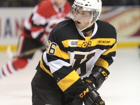 Kingston Frontenacs forward Spencer Watson is hoping to get good news from the doctor on Monday. (Elliot Ferguson/The Whig-Standard)