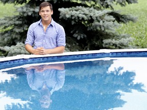 Isaac Pinsonneault,17, (16 when this file photo was taken in August 2014) is one of 12 young people across Ontario scheduled to receive an Ontario Junior Citizen of the Year Award in a ceremony at Queen's Park in Toronto in March. He saved a man from drowning last year in Lake Huron, near Goderich.