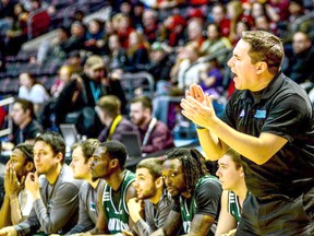The No. 6 Lambton Lions were named the Ontario Colleges Athletic Association team of the week after a pair of thrilling and meaningful victories. Lions head coach James Grant, pictured above, said the team was ecstatic to be recognized as a unit.  
(SUBMITTED PHOTO)