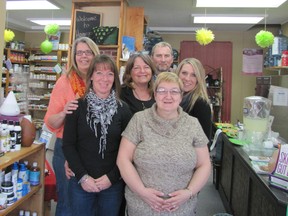 The people you'll run into at Homegrown Health & Wellness includes (front) Susan Rylett; (middle row, from left) Kori Ainsworth, Kim Iles and Carrie Nydam; (back row) Maralee Noltie and Greg Foster.