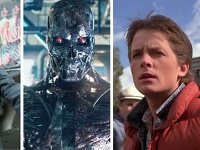 (L to R): Joseph Gordon-Levitt in Looper, Terminator, and Michael J. Fox in Back to the Future. 

(Courtesy)