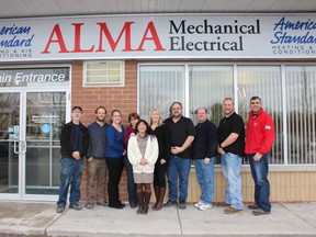 Alma Mechanical is one of the successful trade companies in Durham Region that has grown exponentially over the last few years. Some of Alma's professionals from left: Terry Maxwell, Ryan Flint, Ashley Blancher, Robin Lacey, Sherri-Lynn Knopf, Tracey Gray, Dave Decker, Jim Smith, Shane Decker and Carlos Garcia.