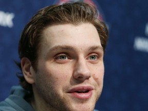 Bobby Ryan #6 of the Ottawa Senators speaks during Media Availability for the 2015 NHL All-Star Weekend at the Nationwide Arena on January 23, 2015 in Columbus, Ohio.   Bruce Bennett/Getty Images/AFP