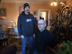 Greg Murray, left, and Roy Colquhoun are upset at the lack of help they are being offered to find new housing after they are evicted from their Princess Street apartments to make way for the construction of new condominiums.ELLIOT FERGUSON/KINGSTON WHIG-STANDARD/QMI AGENCY