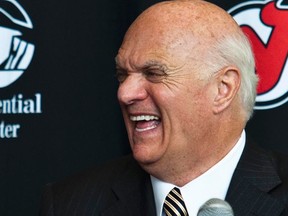 New Jersey Devils president/general manager Lou Lamoriello is facing a $2.3 million lawsuit from a former employee. (Eduardo Munoz/Reuters/Files)