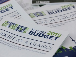 The proposed 2015 budget for the City of Toronto. (Stan Behal/Toronto Sun)