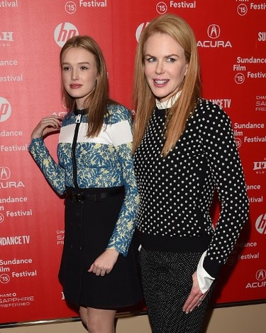 Actresses Maddison Brown and Nicole Kidman attend the 'Strangerland' Premiere during the 2015 Sundance Film Festival at the Egyptian Theatre on January 23, 2015 in Park City, Utah.   Jason Merritt/Getty Images/AFP