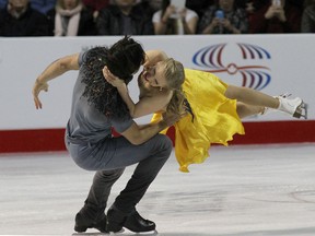 Kaitlyn Weaver and Andrew Poje, both of Waterloo, Ont., compete in the Senior Ice Dance final 2015 Canadian Tire National Skating Championships on Saturday January 24  2015.   MacAlpine/The Kingston Whig-Standard/QMI Agency
