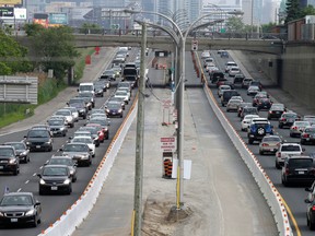 Traffic congestion on the Gardiner Expressway in Toronto. (Craig Robertson/Toronto Sun)