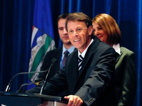In this 2010 photo, Guy Boutilier speaks with the Wildrose Party in Red Deer. QMI AGENCY