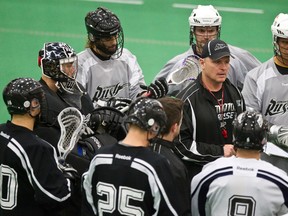 Derek Keenan has resumed full-time duties as head coach and GM of the Edmonton Rush after stepping away from the team to be with his family during the final phase of his wife’s pancreatic cancer. Ian Kucerak File/Edmonton Sun